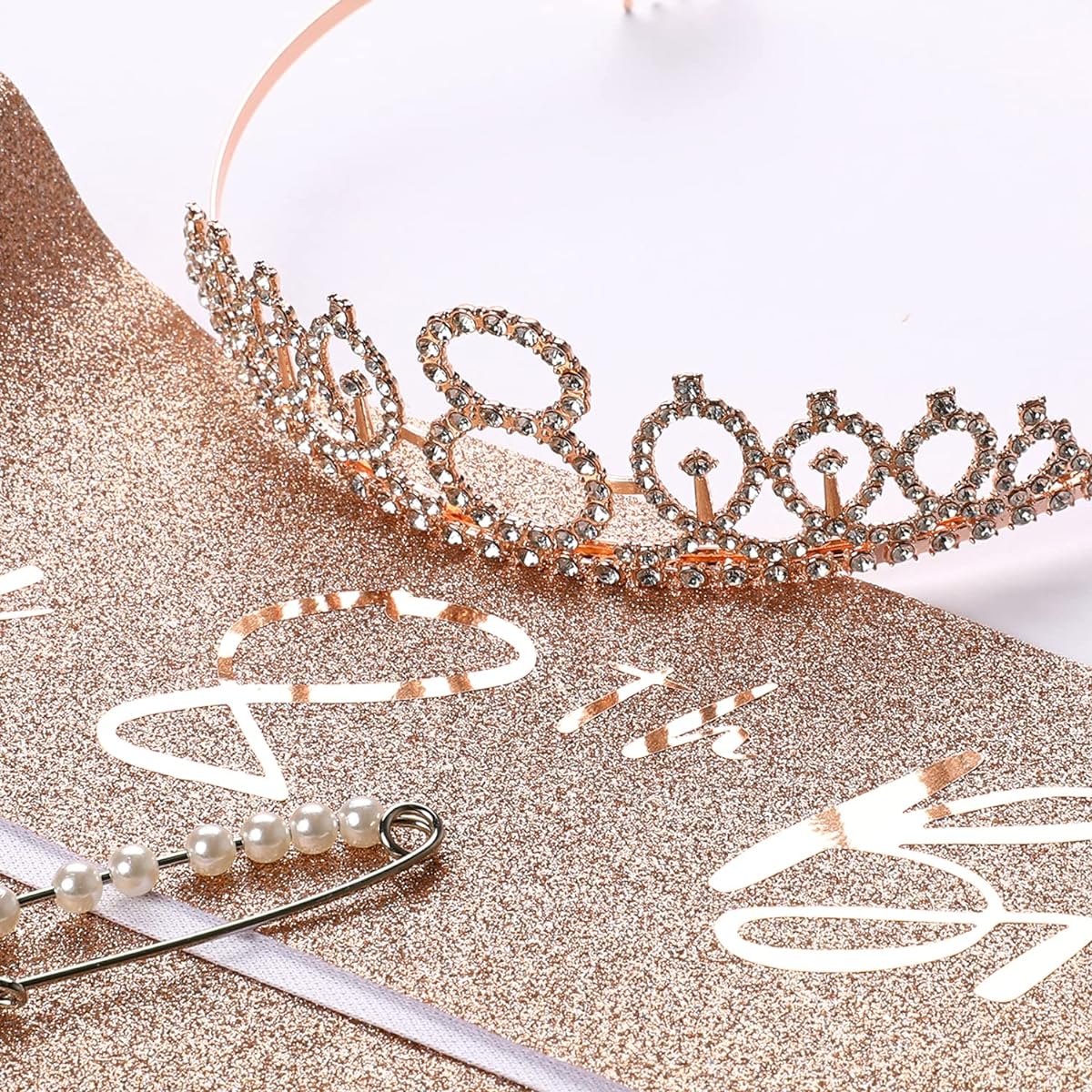 Birthday Girl Sash Crown 8th Birthday Party Birthday Sash and Tiara for Girls Rhinestone Tiara Happy 8th Birthday Party Supplies