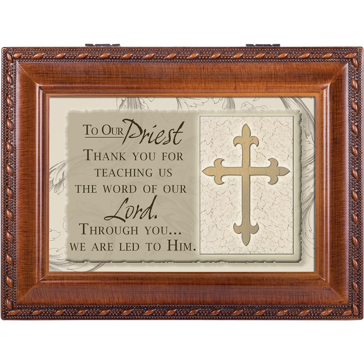 [Cottage Garden] Cottage Garden To Our Priest Woodgrain Inspirational Traditional Music Box Plays Ave Maria MB1640S [Parallel Import]