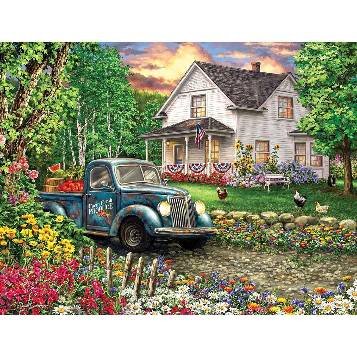 Springbok Puzzle to Remember - Alzheimer's & Dementia Activities - Simpler Times 100 Piece Jigsaw Puzzle - Made in the USA