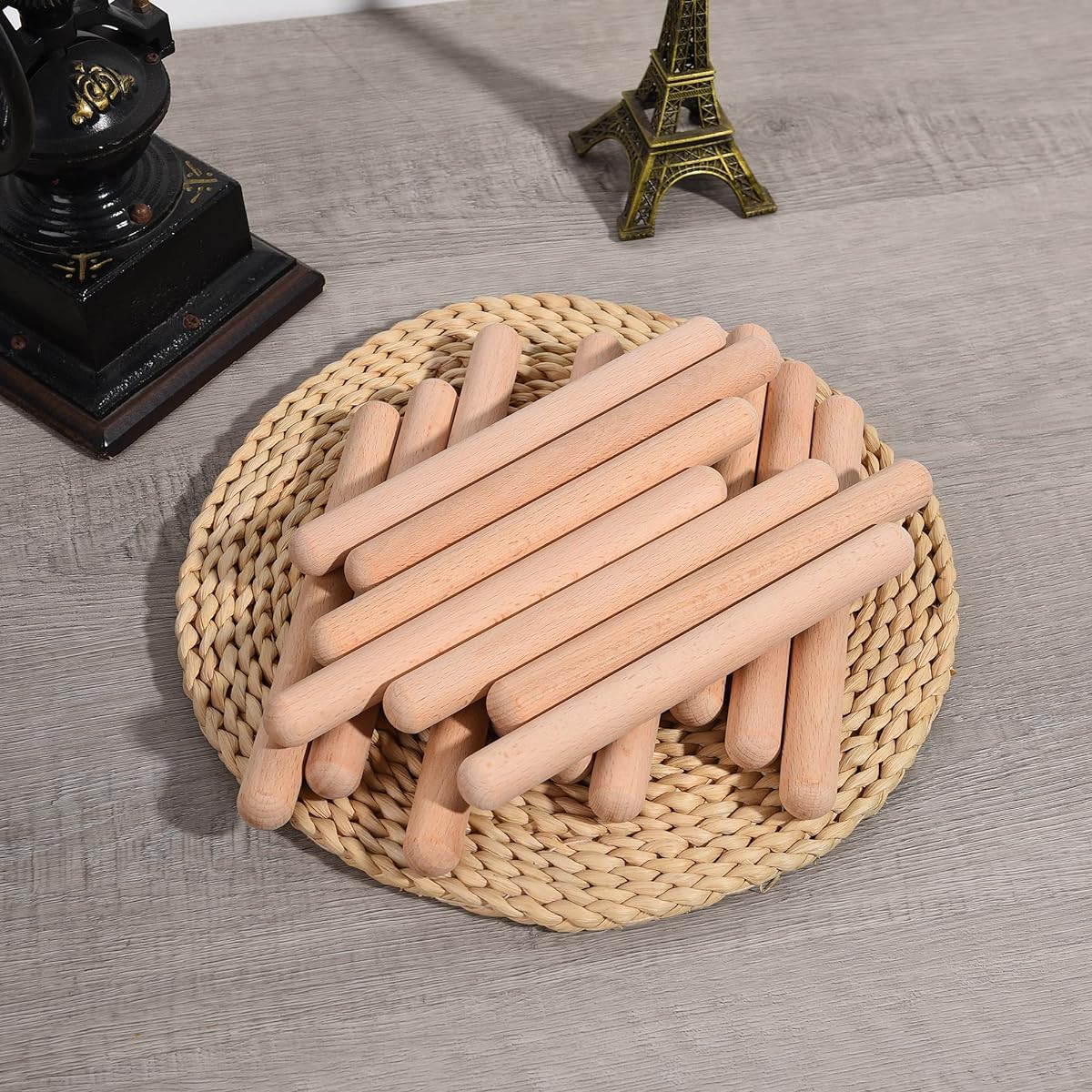 32 Pieces Rhythm Sticks for Kids Bulk 8 Inch Wooden Music Lumi Stick Classroom Percussion Instrument