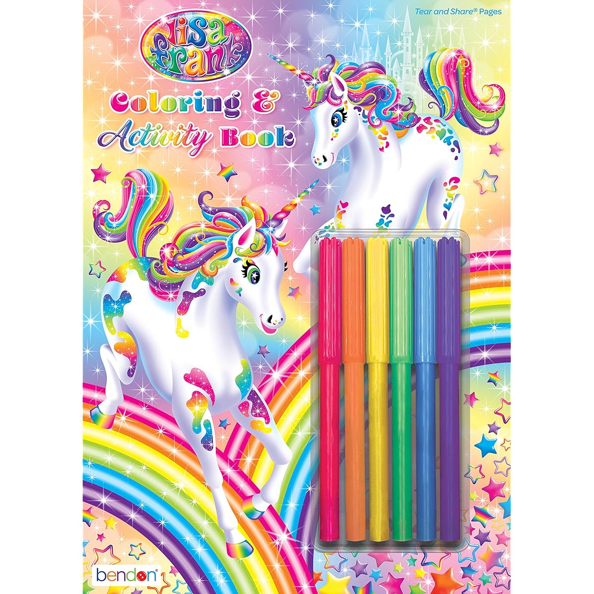 Lisa Frank Peggable Coloring and Activity Book with Markers