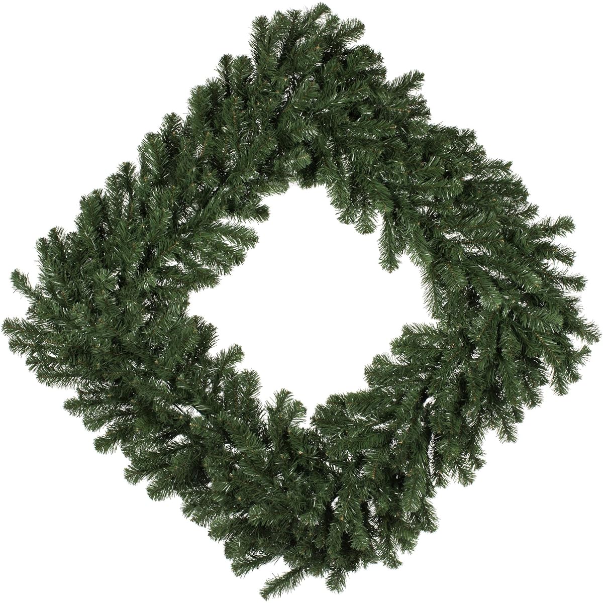 Vickerman 48" Grand Teton Artificial Christmas Square Wreath, No Lights, Fake Christmas Wreath, Indoor Seasonal Home Decor