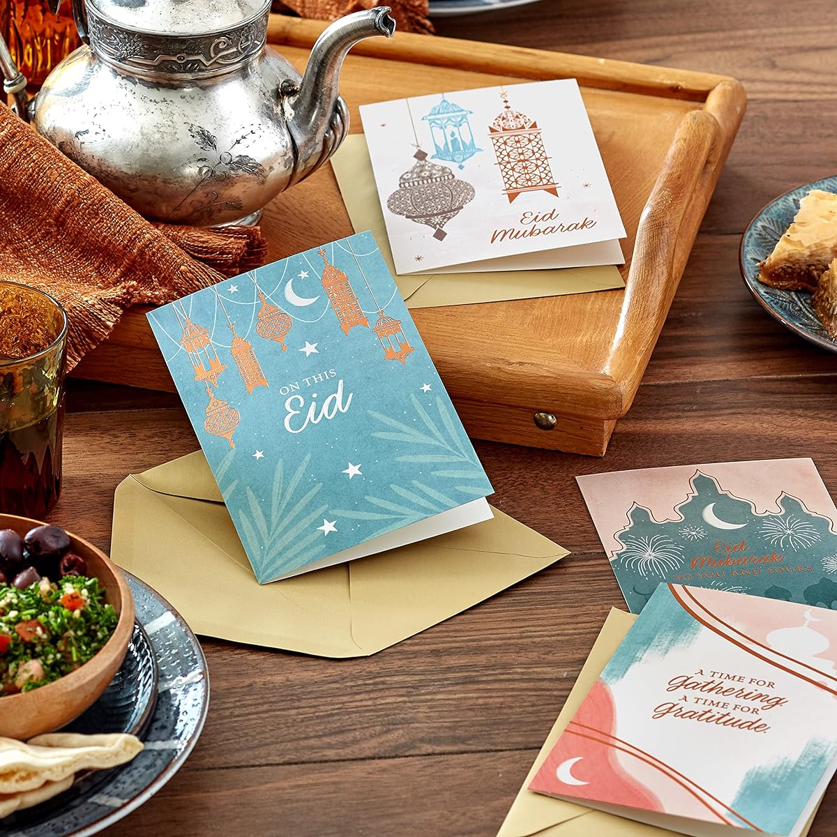 Hallmark Eid al-Fitr or Eid Al-Adha Card Assortment Joys of Eid (16 Cards with Envelopes)