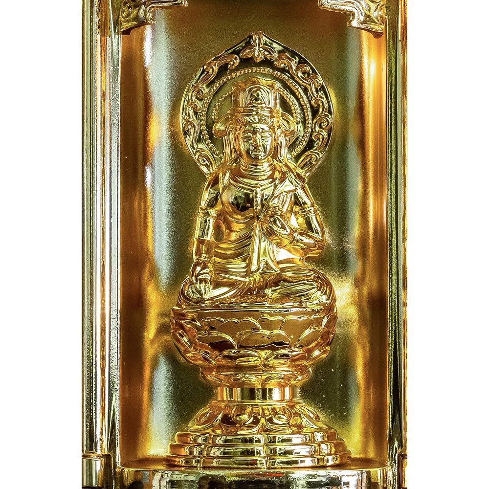 Buddha statue Kokuzo Bodhisattva with Zushi (gold plated/24K gold) Buddhist sculptor: Keiaki Watanabe Prototype_ (born in the Year of the Ox and Tiger) Zodiac Guardian Principal Image Zodiac Takaoka Bronzeware (Kokuzo Bosatsu)