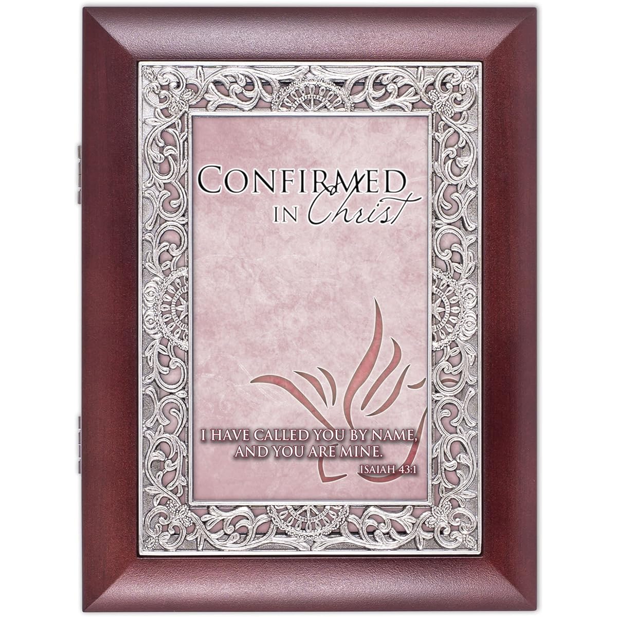 Confirm Girl Rosewood Finish with Silver Inlay Music Jewelry Box - Plays Tune Wonderful World