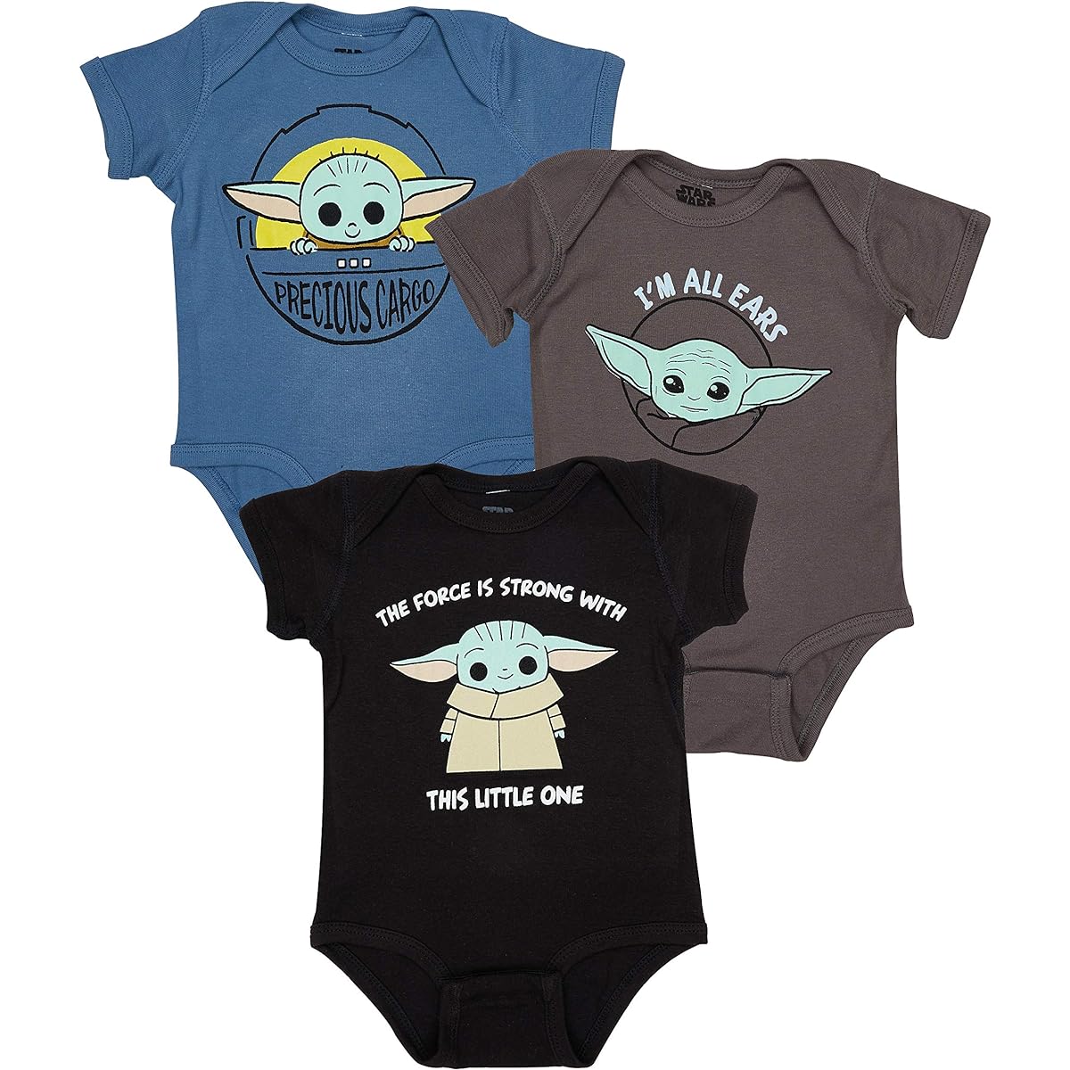 Disney Baby Boys Star Wars Baby Yoda Creeper Romper Bodysuit
