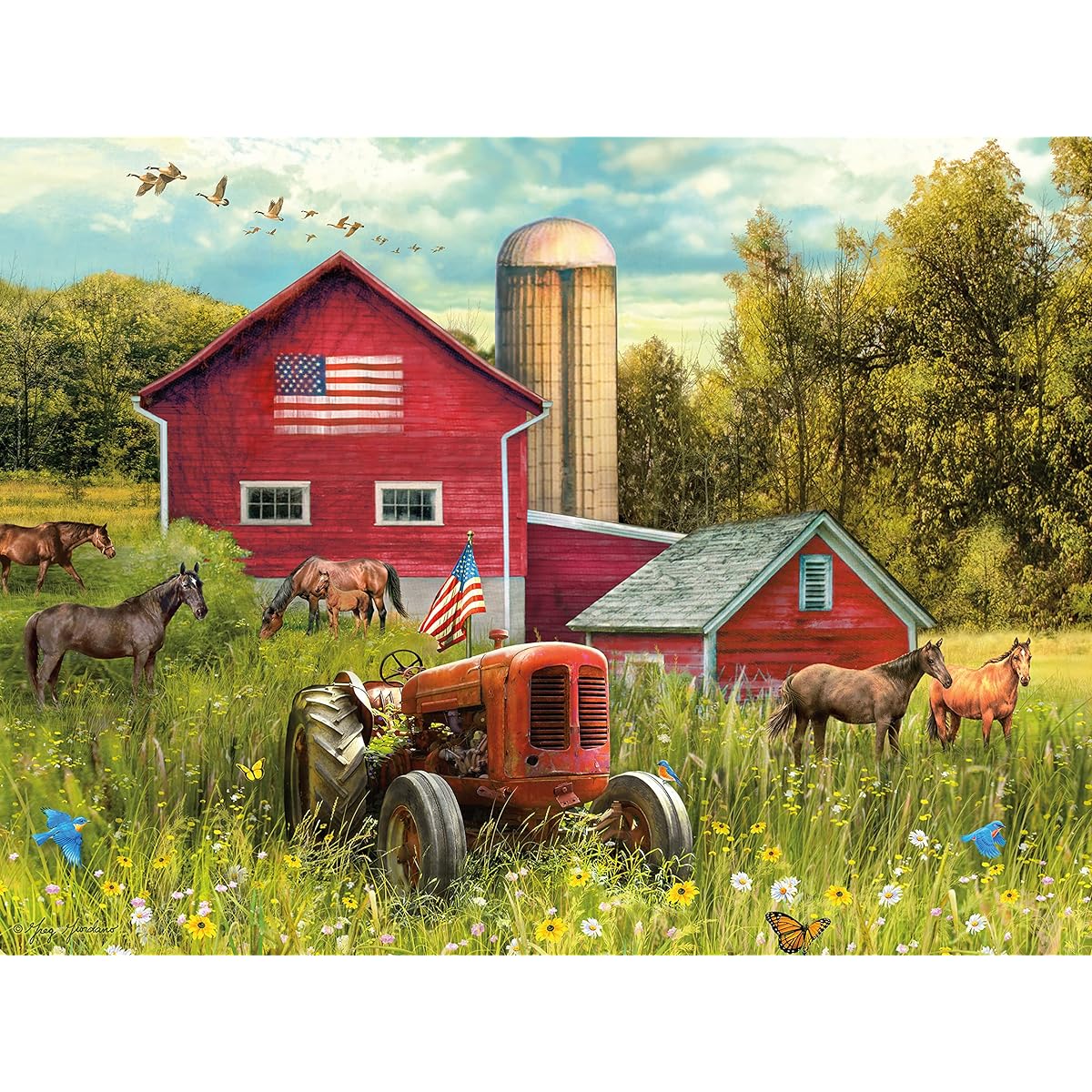 Ceaco - Simple Life - Red Barn - 750 Piece Jigsaw Puzzle