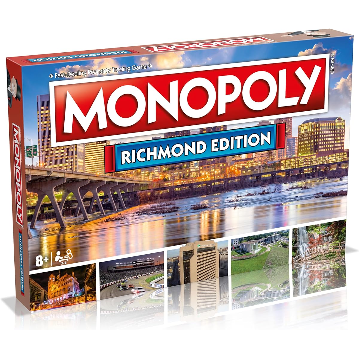 Richmond Monopoly Family Board Game for 2-6 Players for Adults and Children Ages 8 and Up Buy, Sell, Trade for Success