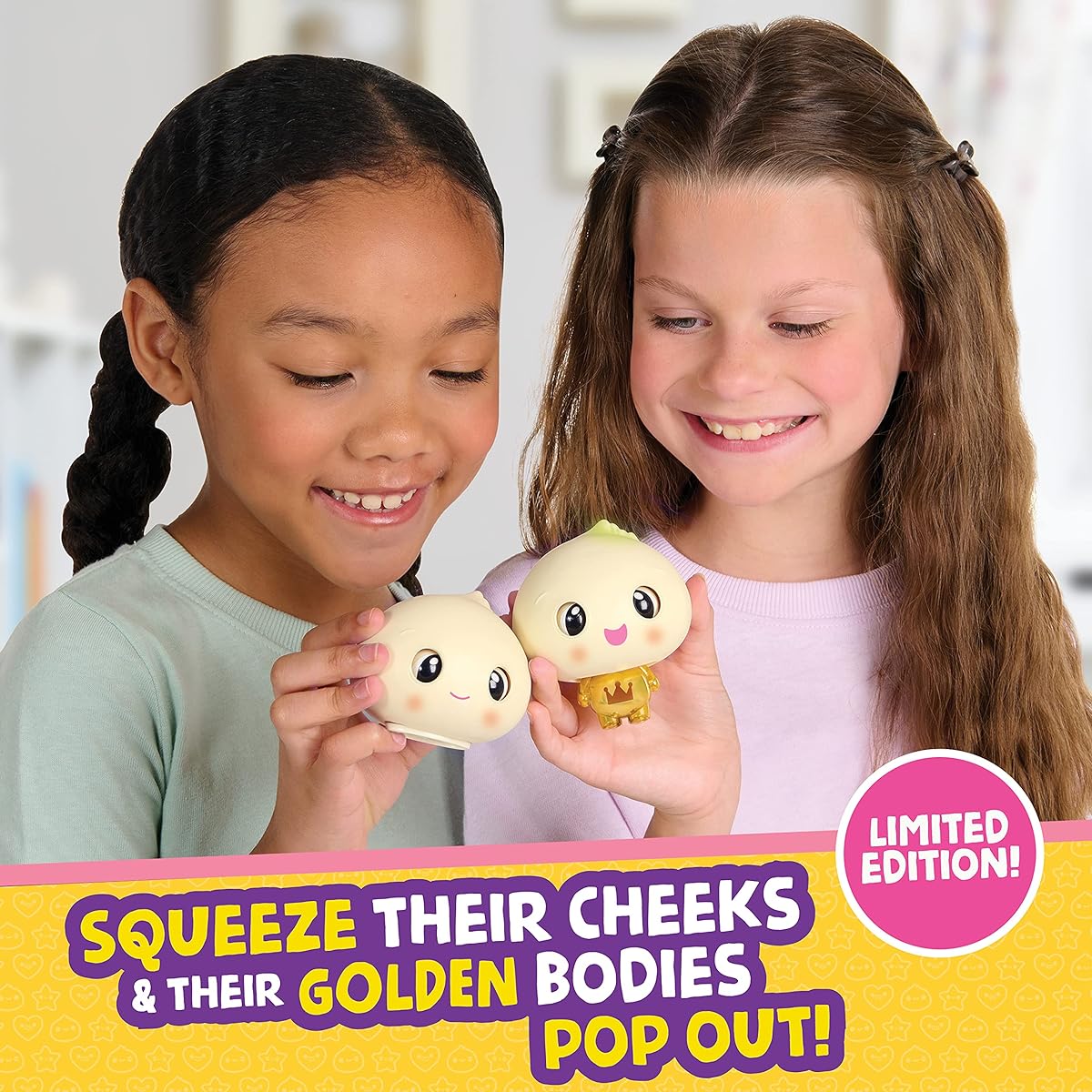 My Squishy Little Dumplings - Interactive Doll Collection with Accessories - Darts & Dixie 2 Pack (Gold & Rose Gold)
