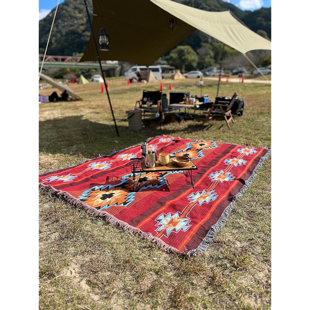 Camping Rug Peel Forest Multi Cover Mexican Rug Native Pattern Ortega Pattern Saddle Blanket Outdoor 160X220cm...