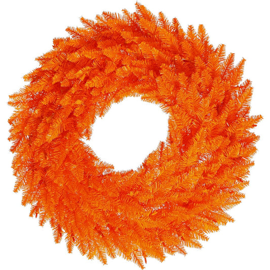 Vickerman 36" Orange Fir Artificial Christmas Wreath - No Lights - Faux Fir Christmas Wreath - Indoor Seasonal Home Decor