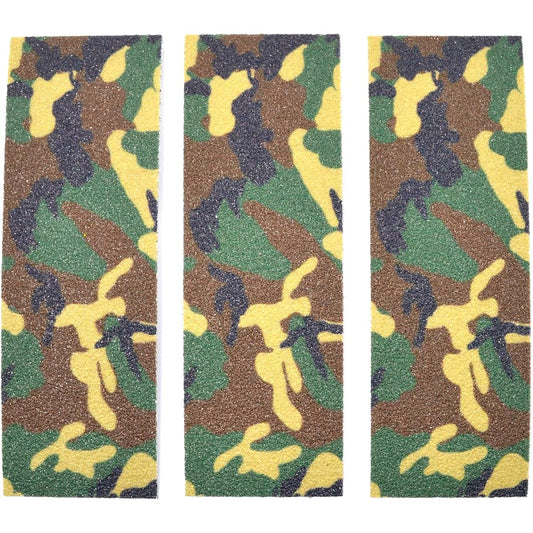 Teak Tuning Premium Fingerboard Skate Grip Tape Camouflage Edition 114mm x 38mm 3 Sheet Set Adhesive Backing Set of 3