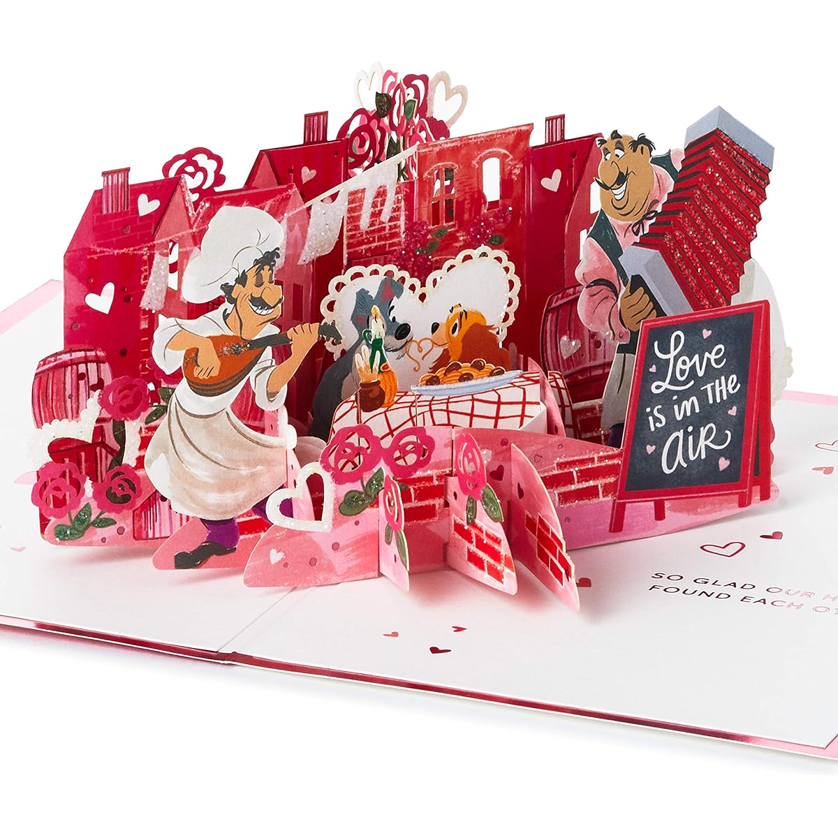 Hallmark Signature Paper Wonder Pop Up Love Card Anniversary Card (Lady and the Tramp)