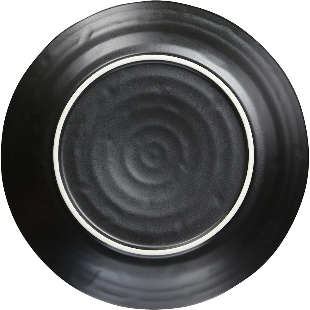 Set of 10 Round Plate Large Black Matte 8.0 Plate [270 x 35mm] Japanese Tableware for Restaurants, Inns, Restaurants, Commercial Use