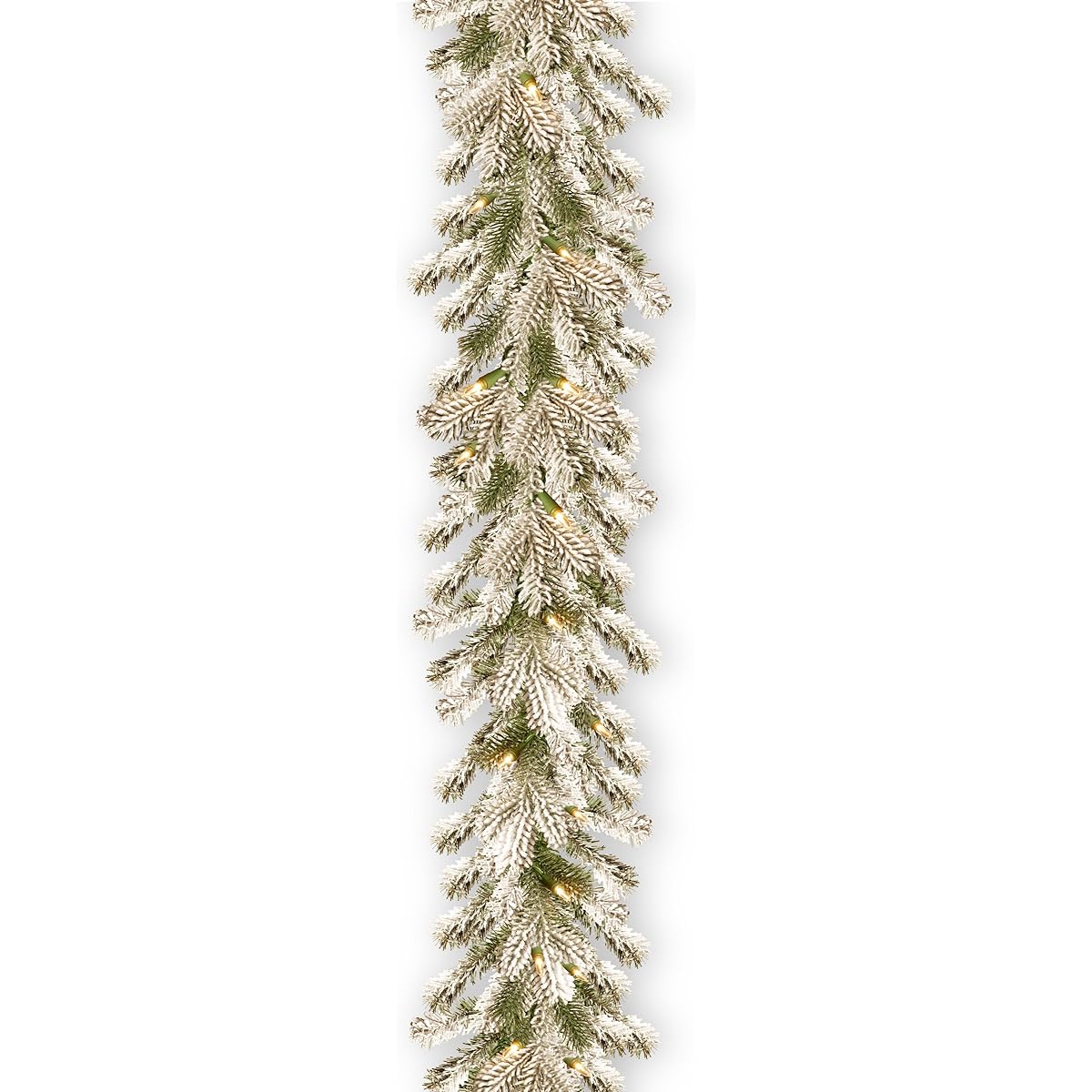National Tree Pine 9 ft. Real Snow-Like Sheffield Spruce Garland