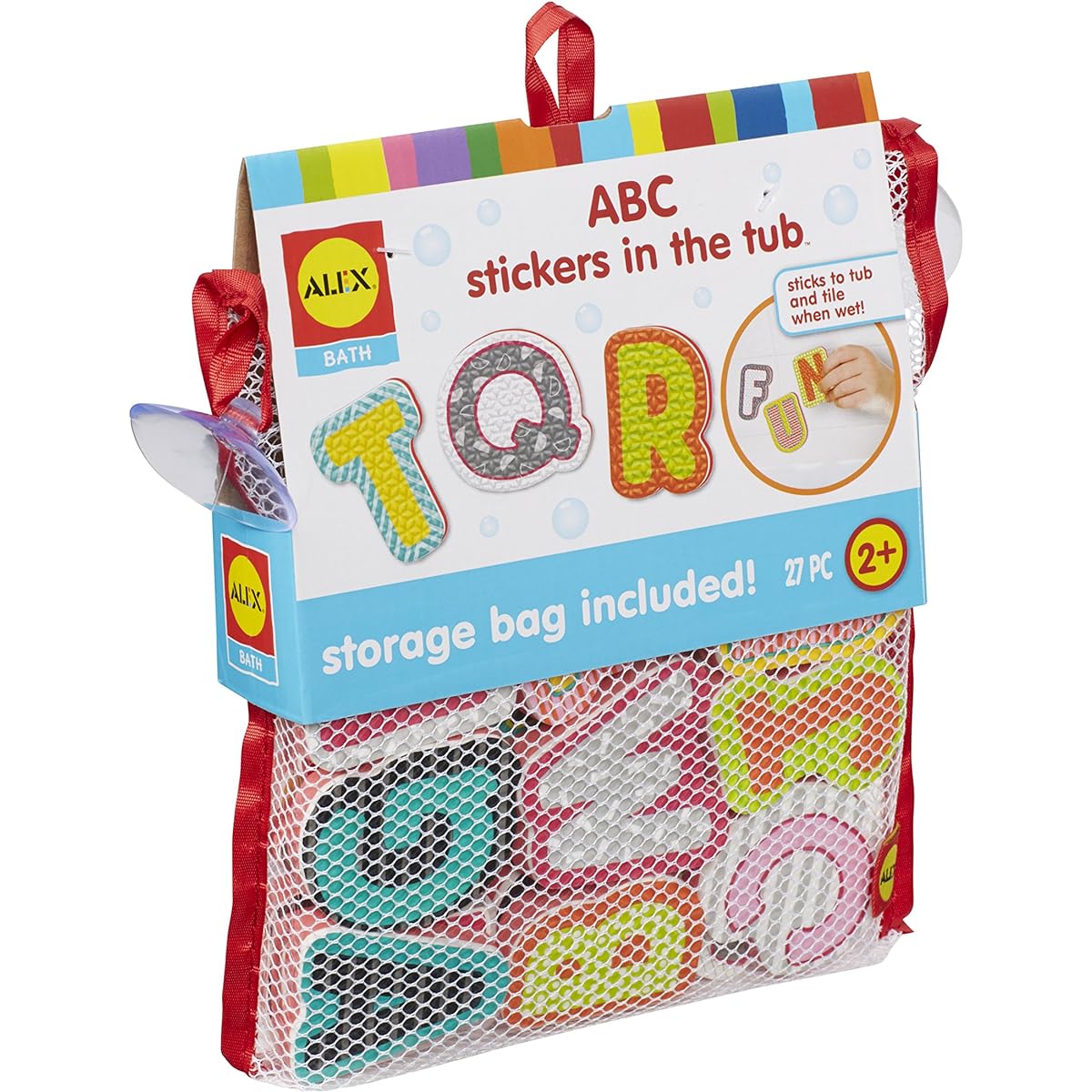 Alex Bath ABC Stickers for Bathtub Kids Bath Activities