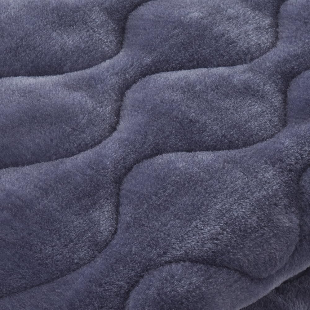 nishikawa [Nishikawa] Warm Bed Pad, Single, Smooth, Flannel, Plain, with Elastic Corners, My Repertoire, Blue PM07002072B