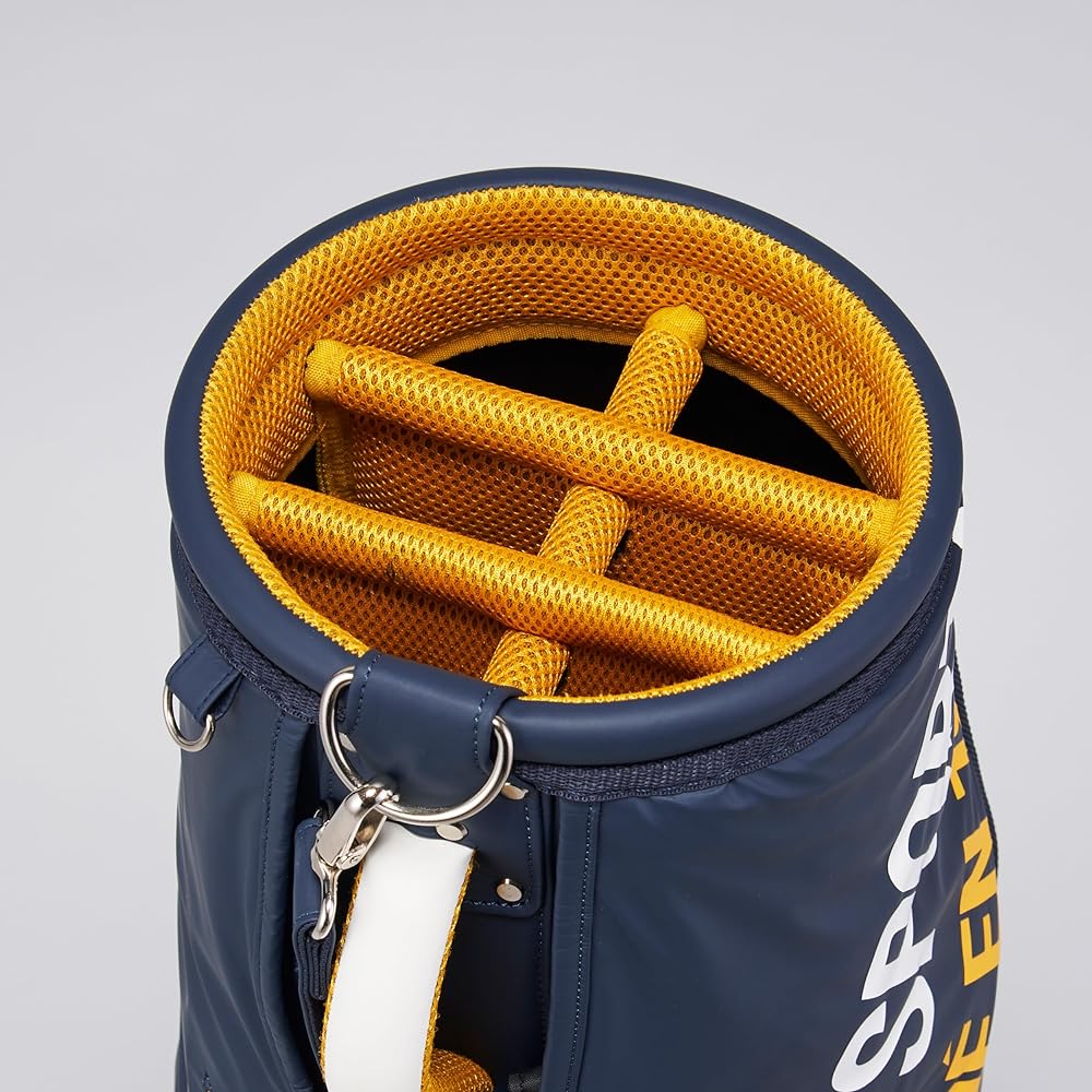 [Le Coq Sportif] Caddy Bag, Type 9, 6 Divisions, Compatible with 47 Inches, Integrated Hood, Lightweight, Compact Golf QQBWJJ06 Men's NV00 (Navy)