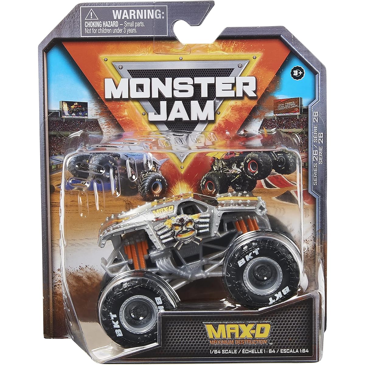 Monster Jam 2022 Spin Master 1:64 Diecast Truck: Chase True Heavy Metal Max-D
