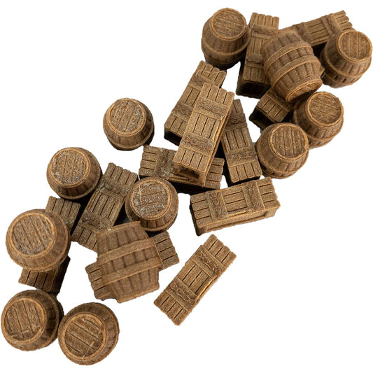 Armory Box and Powder Barrel Set - 28mm Fantasy Game Terrain