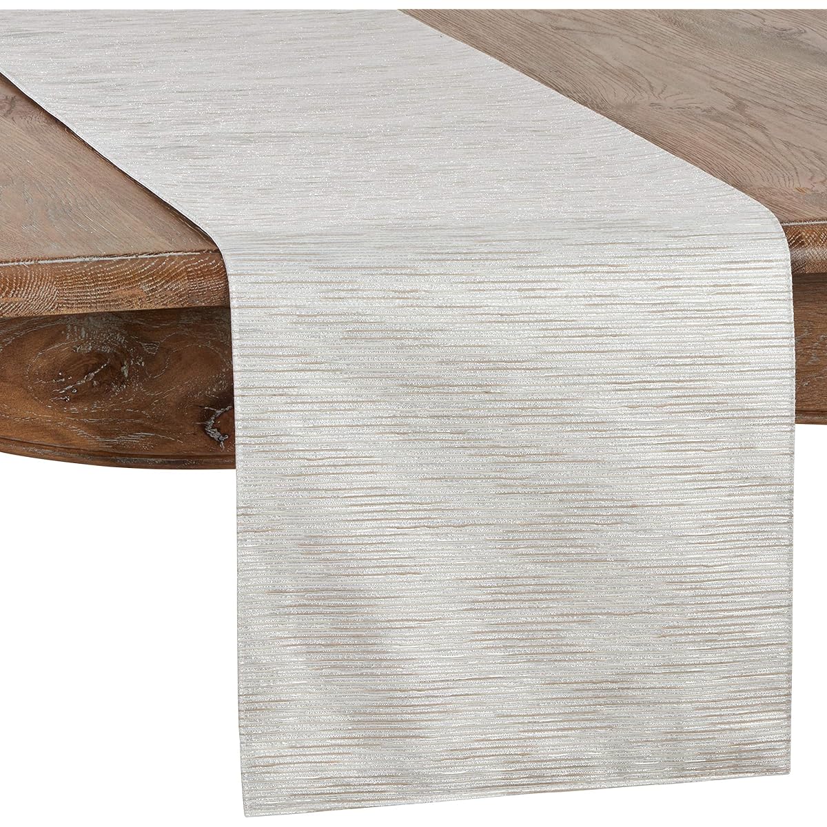 Woven Metallic Fused Design Table Runner