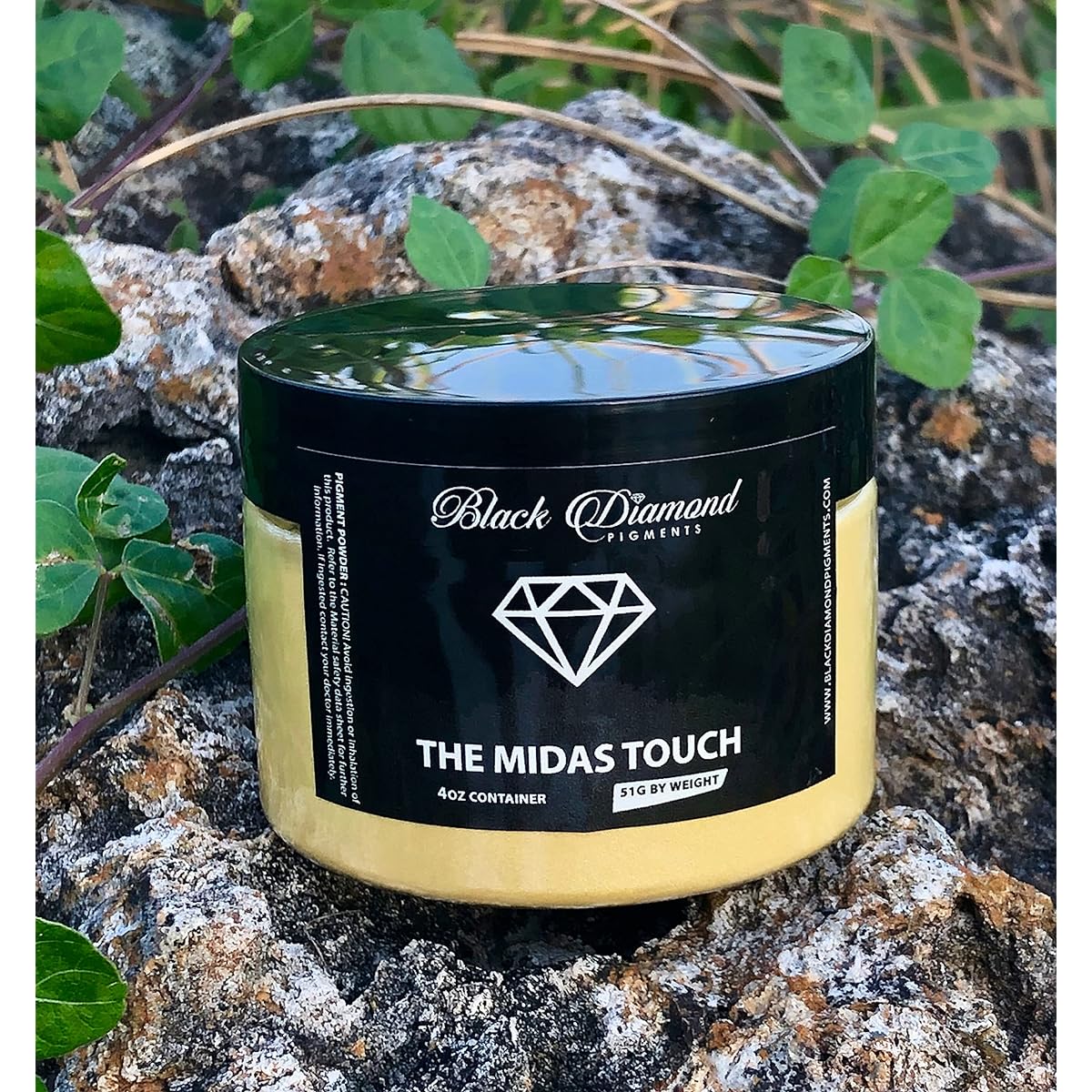 BLACK DIAMOND PIGMENTS Weight 42G/1.5Oz "Midas Touch" Mica Powder Pigment (Epoxy Resin, Soap, Plastidip) 1.5Oz