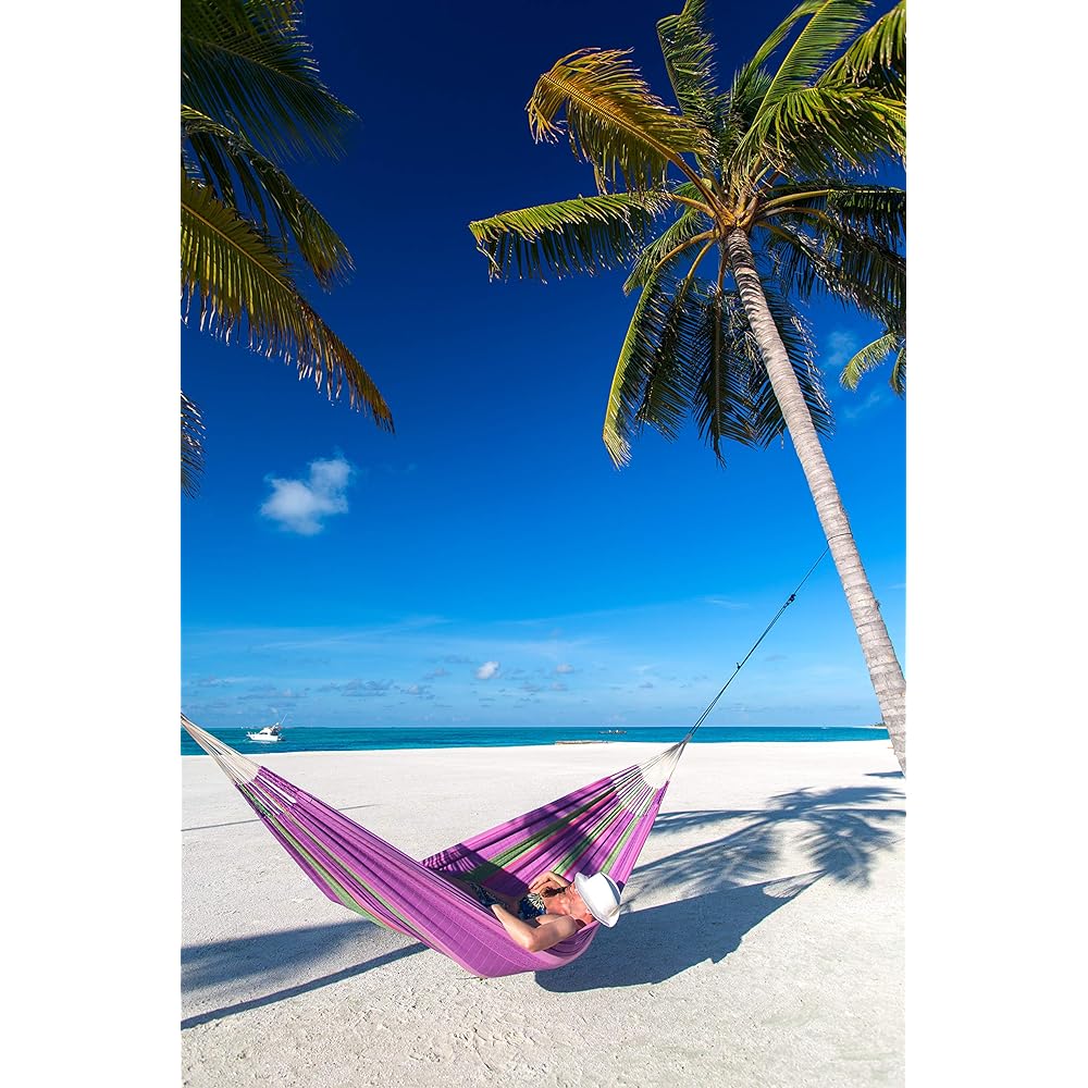 LA SIESTA Classic Hammock King Size FLORA [for 1-3 people] Made of organic cotton blossom FLH18-7