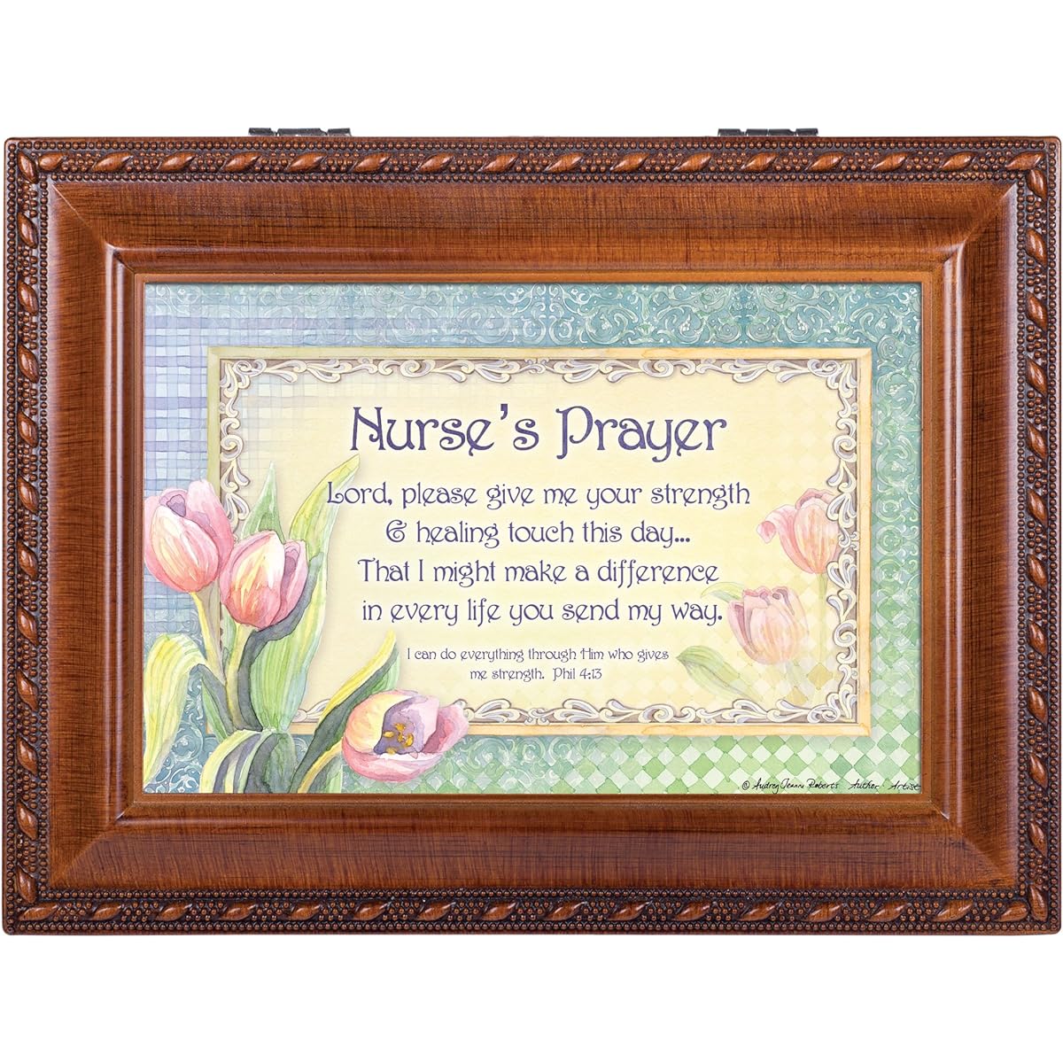 Cottage Garden Nurse Prayer Inspirational Music Box MB325S