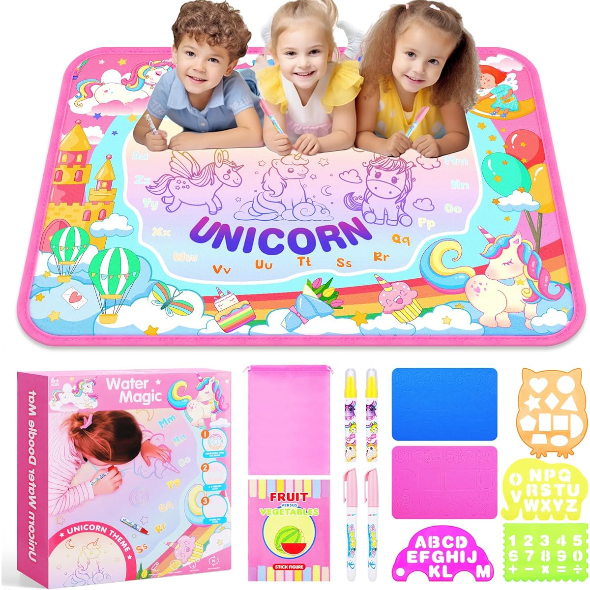 Water Doodle Mat Unicorn Toddler Toy Ages 3 4 5+ Kids Girls Birthday Gifts 3-5 Years
