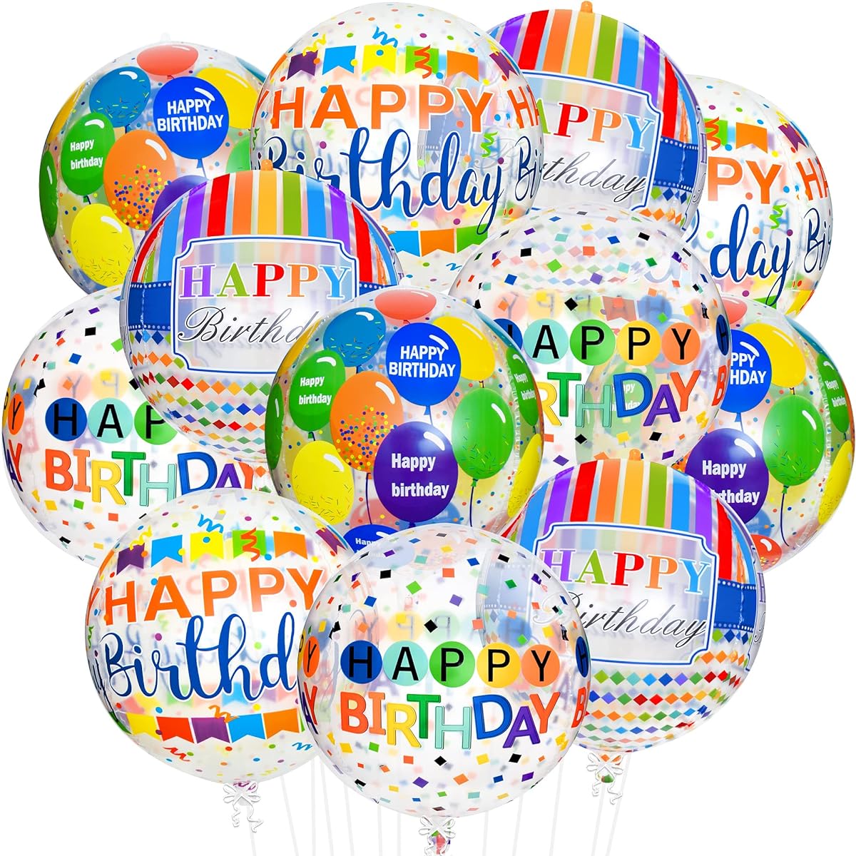 Happy Birthday Mixed Foil Balloon Set