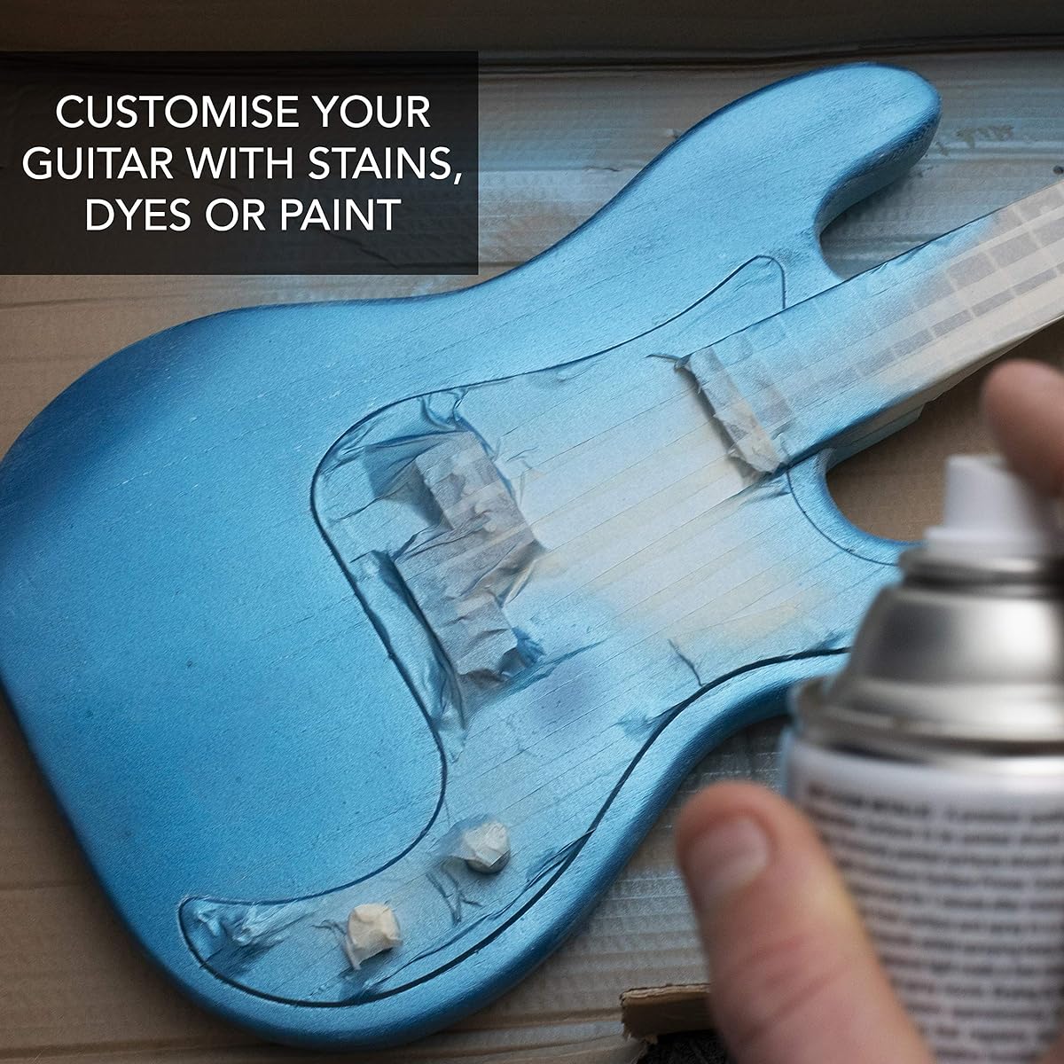 DIY Bass Guitar Kit - Build your own electric bass with Phoenix Tree Wood Body, Pickguard, Electronics, Maple Guitar Neck & Rosewood Fretboard - DIY Guitar Kit Bass Guitar Neck & Guitar Body