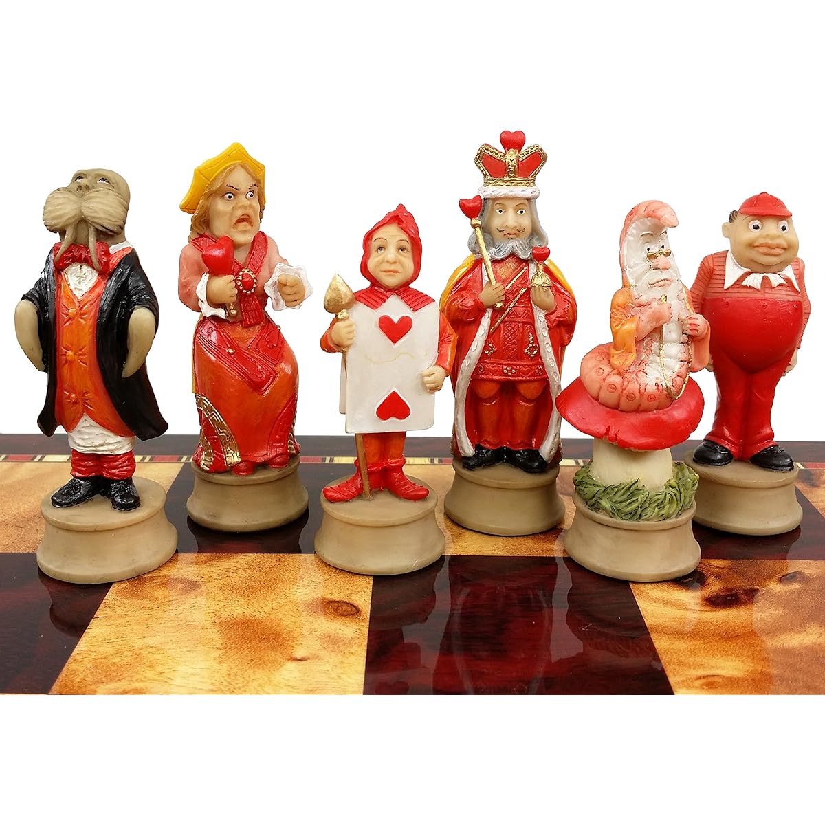 HPL Alice in Wonderland Fantasy Chess Men's Set - No Board