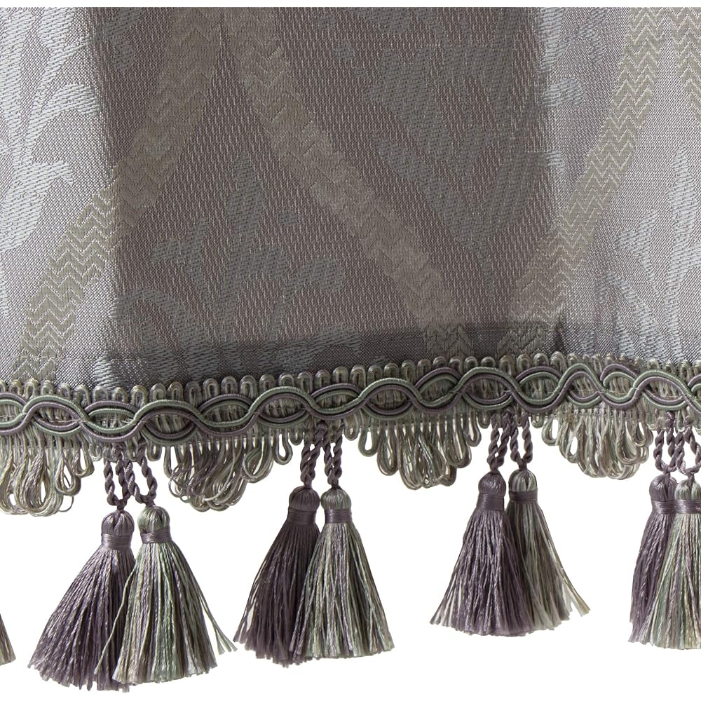 KAWASHIMA SELKON TEXTILES Fringe Curtain Violet 100x178cm 2 pieces