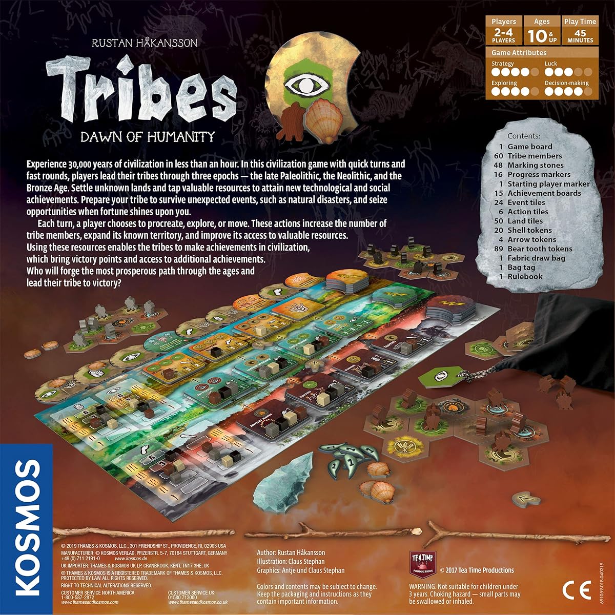 Thames & Cosmos: Birth of Humanity - Civilization Game Cosmos Game for 2-4 players Civil Building Designer Rustan Håkansson For ages 10 and up