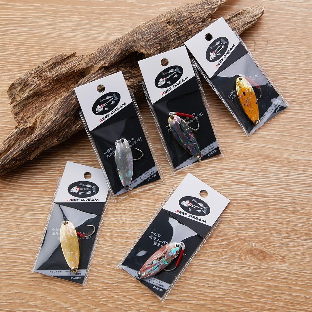 REEF DREAM Spoon Trout Abalone Thickness 7.5g 9g 12g Mountain Stream Lure Trout Spoon Salmon Salmon Mainstream Salt Compatible