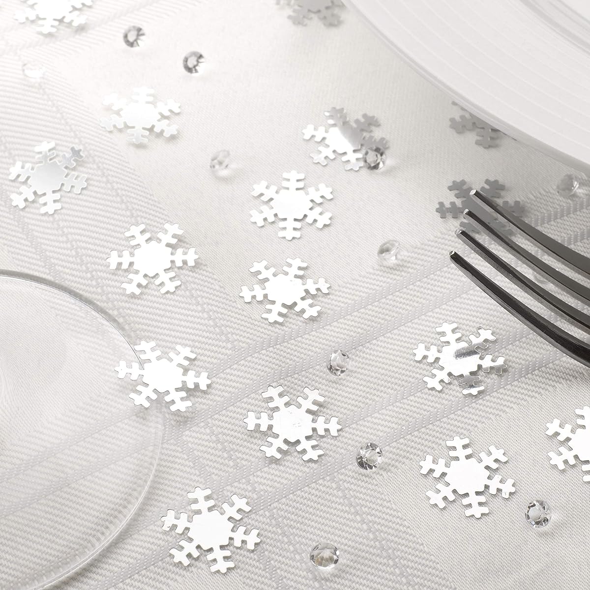 Snowflake Confetti and Diamonds