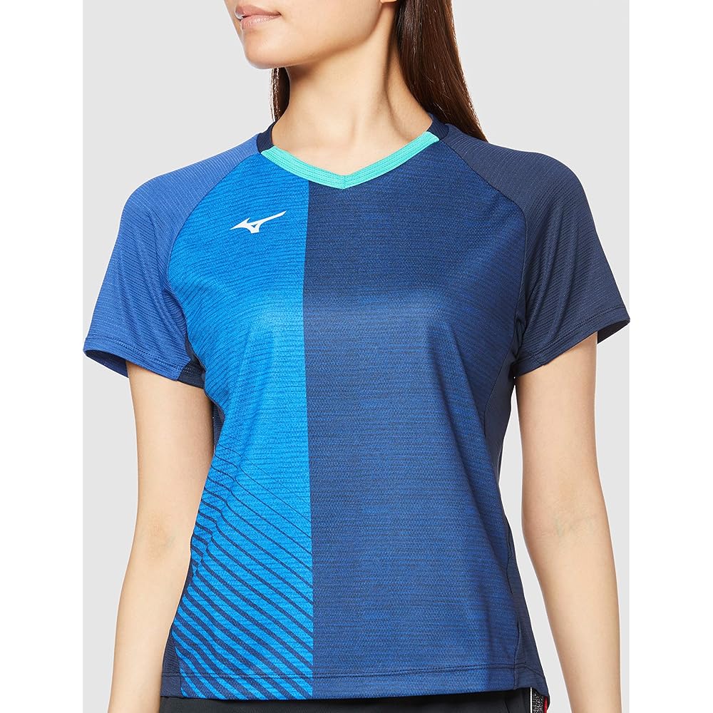 [Mizuno] Table Tennis Wear, Game Shirt, Short Sleeve, Easy to Move, Sweat Absorbent, Quick Drying, Standard JTTA Approved, 82JA0211 Women's