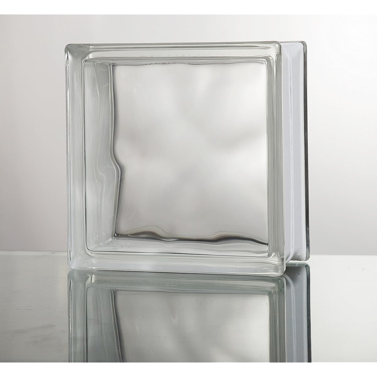 Glass block ◆◆◆5 types of designs◆◆◆ (Clear series) 190mm square x 95mm thick (Set of 6 (1 case), Cloudy)
