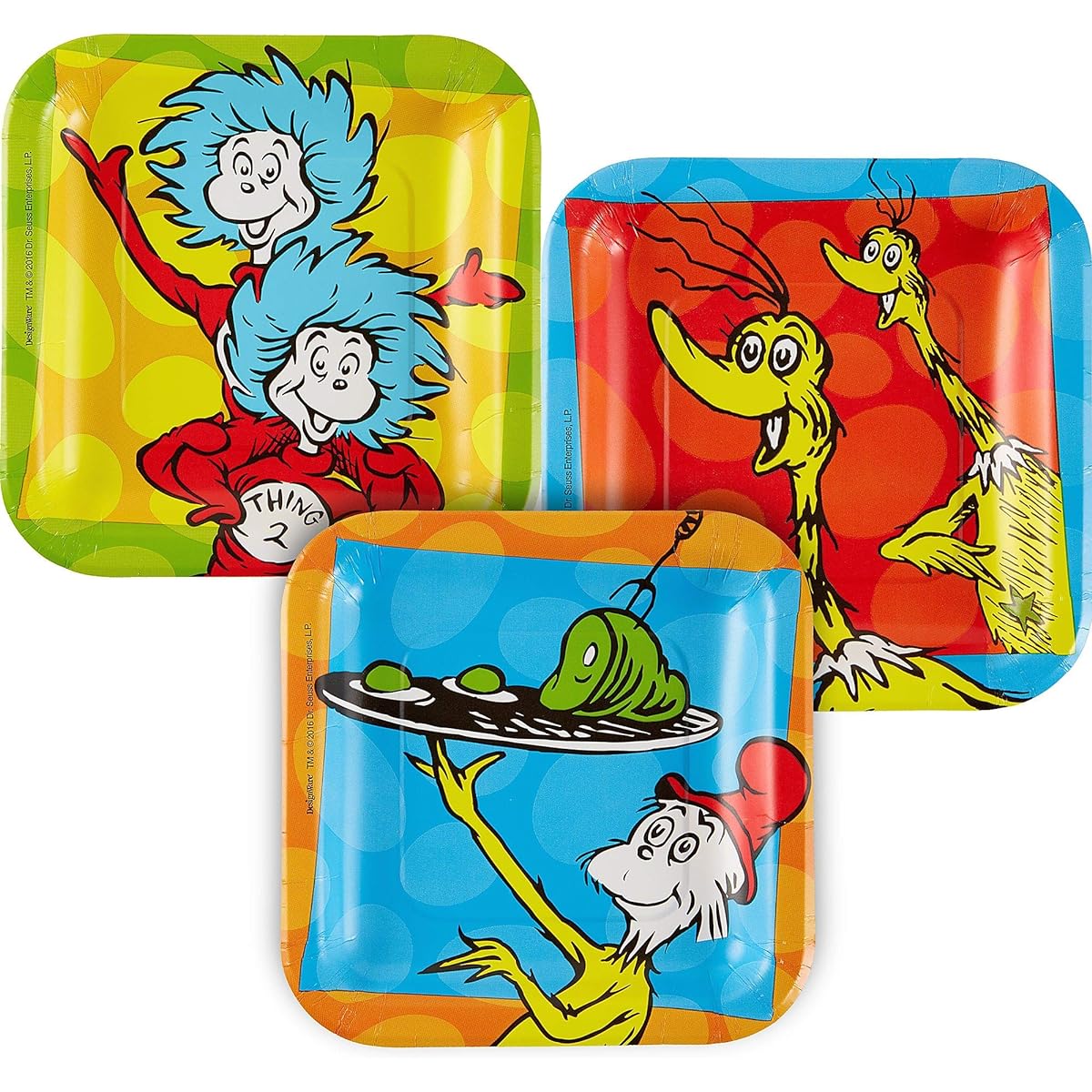 Dr. Seuss' I Love to Read' Party Supplies - Dessert Plates (8 Count)