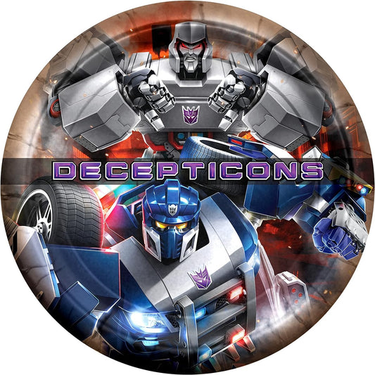 Treasures Gifted 24 Transformers Plates - 7" Transformers Party Plates Decepticons - Transformers Party Supplies - Transformers Birthday Party Supplies - Transformers Birthday Decorations