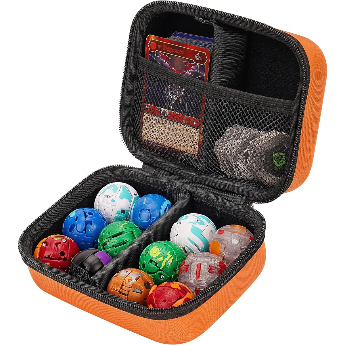 MADCAT Toy Organizer Case for Bakugan Battle Planet BakuCore Armored Alliance Geogan Rising Toy Organizer Storage Container Holder Fits 12-24 Pieces