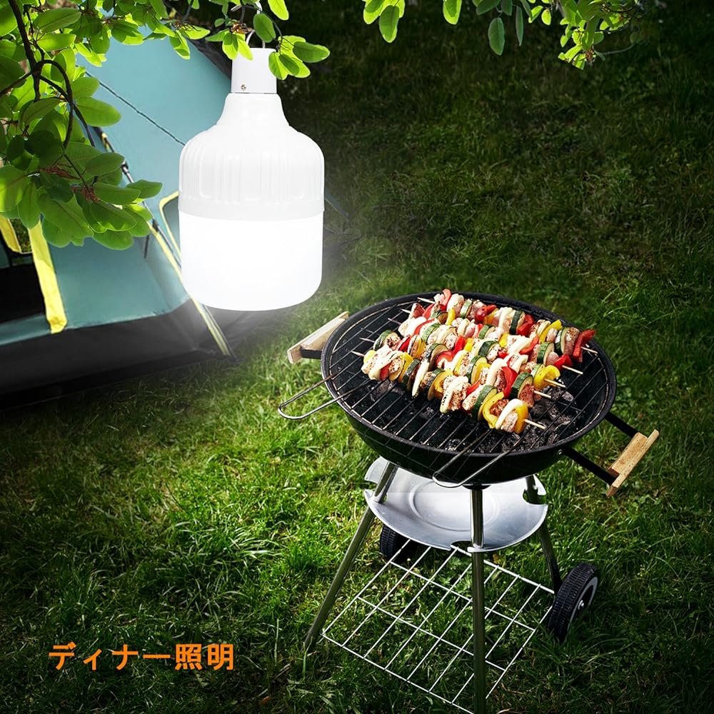 LETOUR LED Lantern, Hanging Lantern, High Brightness, 4,000 Lumens, Camping Lantern, USB Rechargeable, 8800 mAh, 5 Level Dimming Modes, Waterproof, For Outdoor Use, For Outdoor Use, Mountain Climbing,