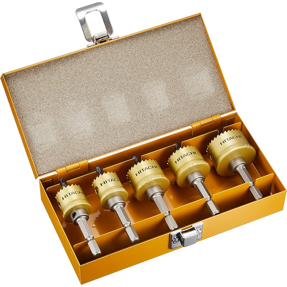HiKOKI Impact Driver High Speed Hole Saw Electrical Work Set A (φ21 x 2, φ27 x 2, φ33 x 1) 0032-0099