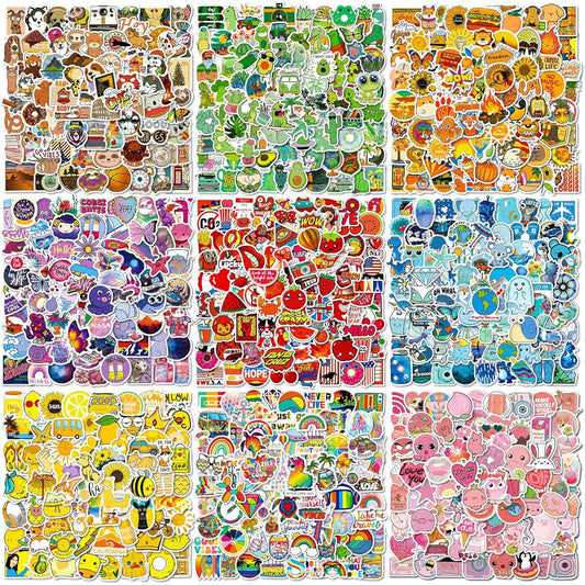 1000 Pieces Stickers for Kids Water Bottle Stickers Waterproof Vinyl Stickers for Teens Hydroflask Laptop Skateboard Phone Decal Stickers for Girls Teachers Adults Cute Stickers