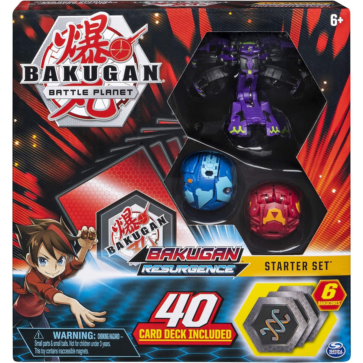 Bakugan Battle Brawlers Starter Set with Transforming Creatures: Darkus Hydranoid, Ages 6 and up