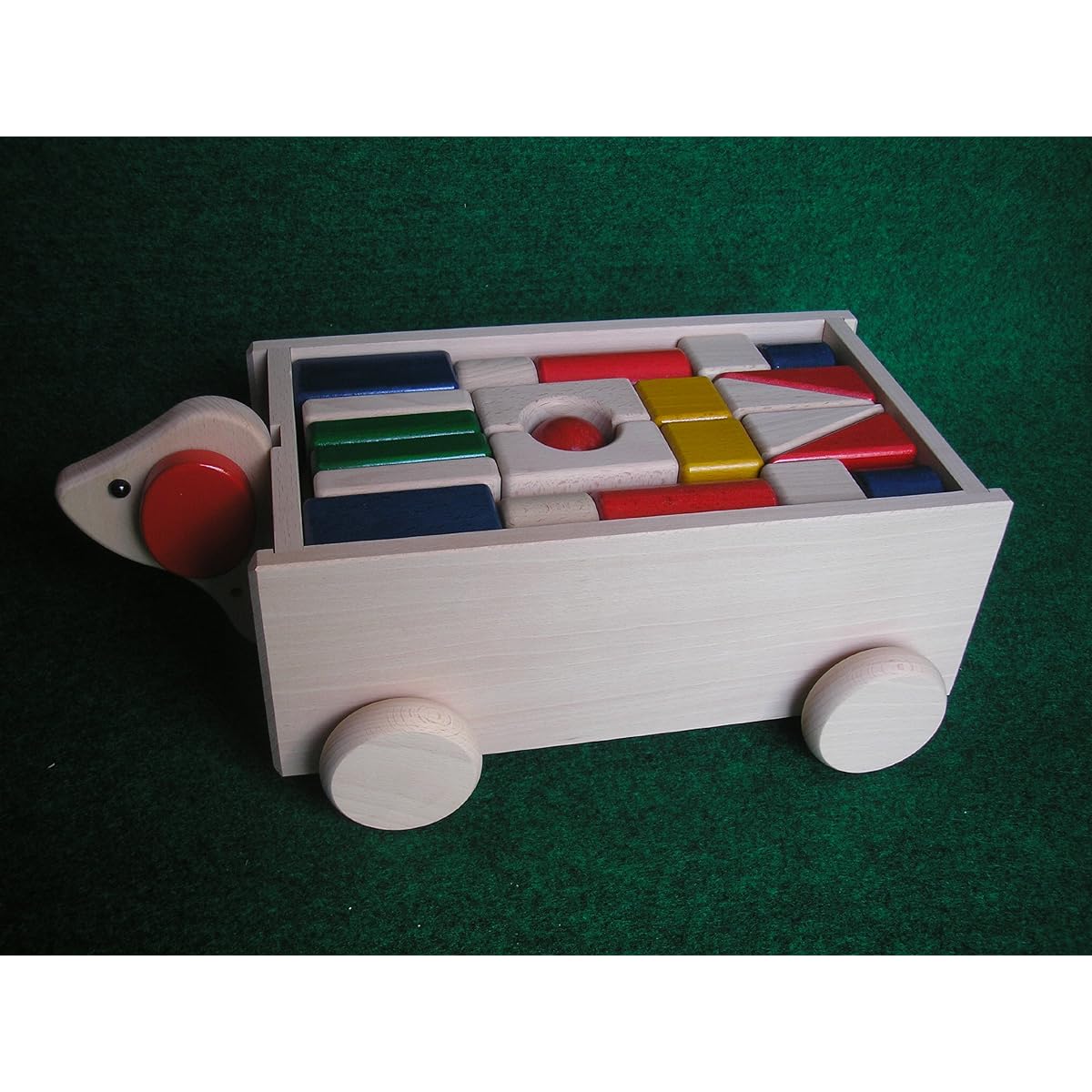 [Japanese-made wooden toys] Round building blocks K31