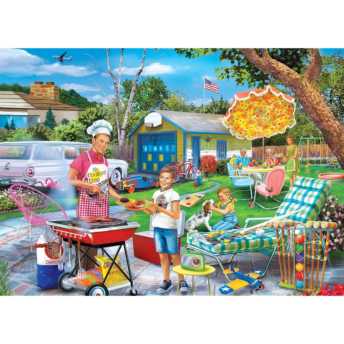Masterpieces 1000 Piece Jigsaw Puzzle for Adults, Family and Kids - Backyard Barbecue, 19.25"x26.75"