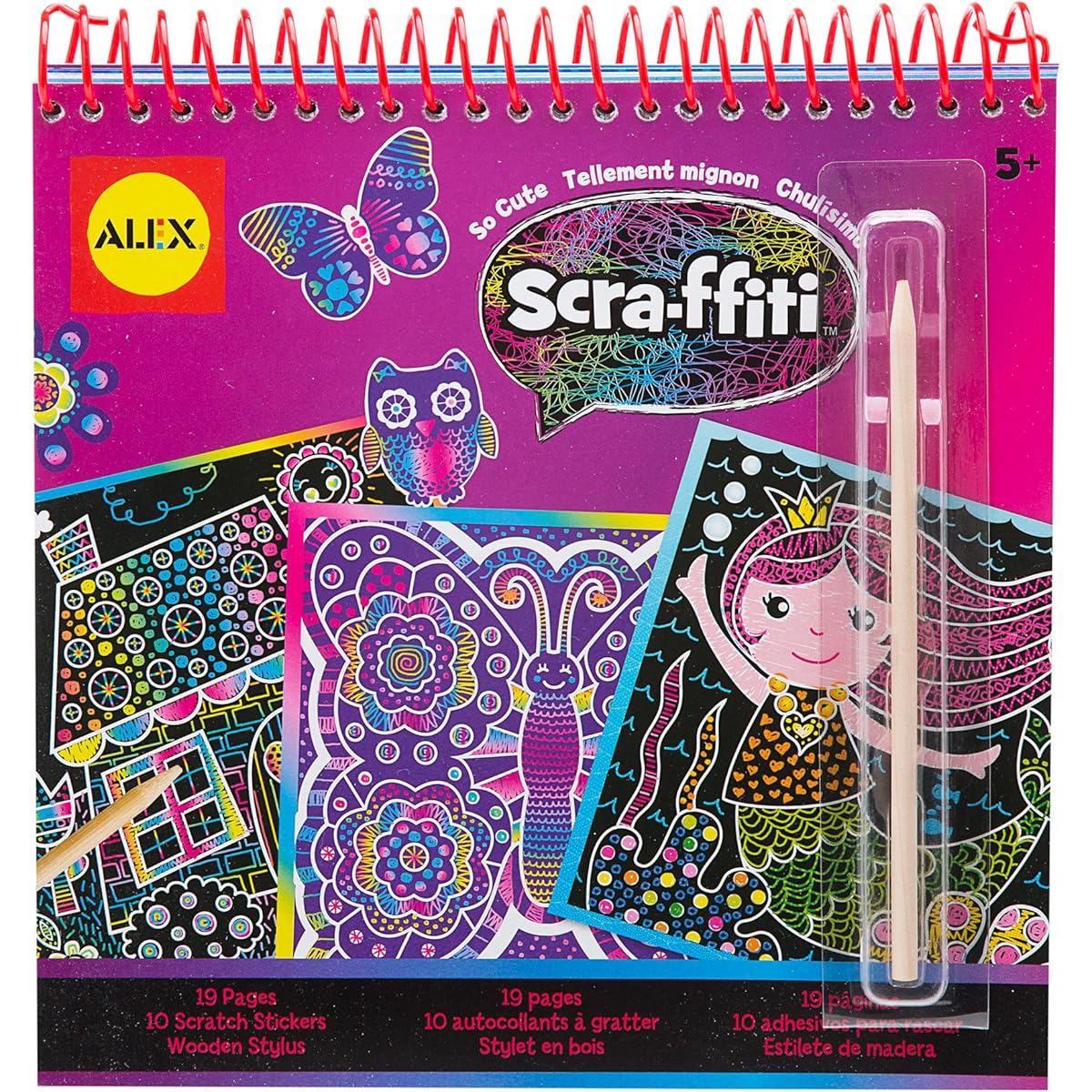 Alex So Cute Scra-ffiti Sketch Drawing Pad Art Supplies for Kids