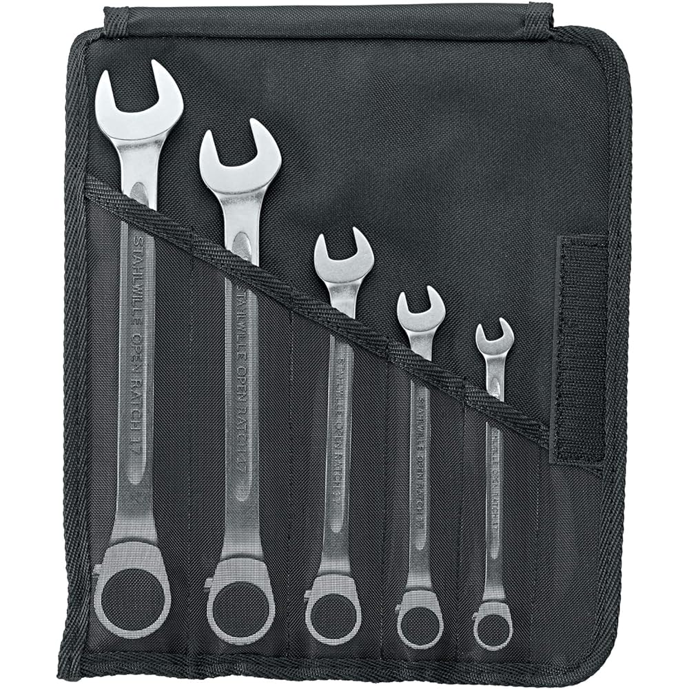 STAHLWILLE 5-piece ratchet combination wrench set 17/5