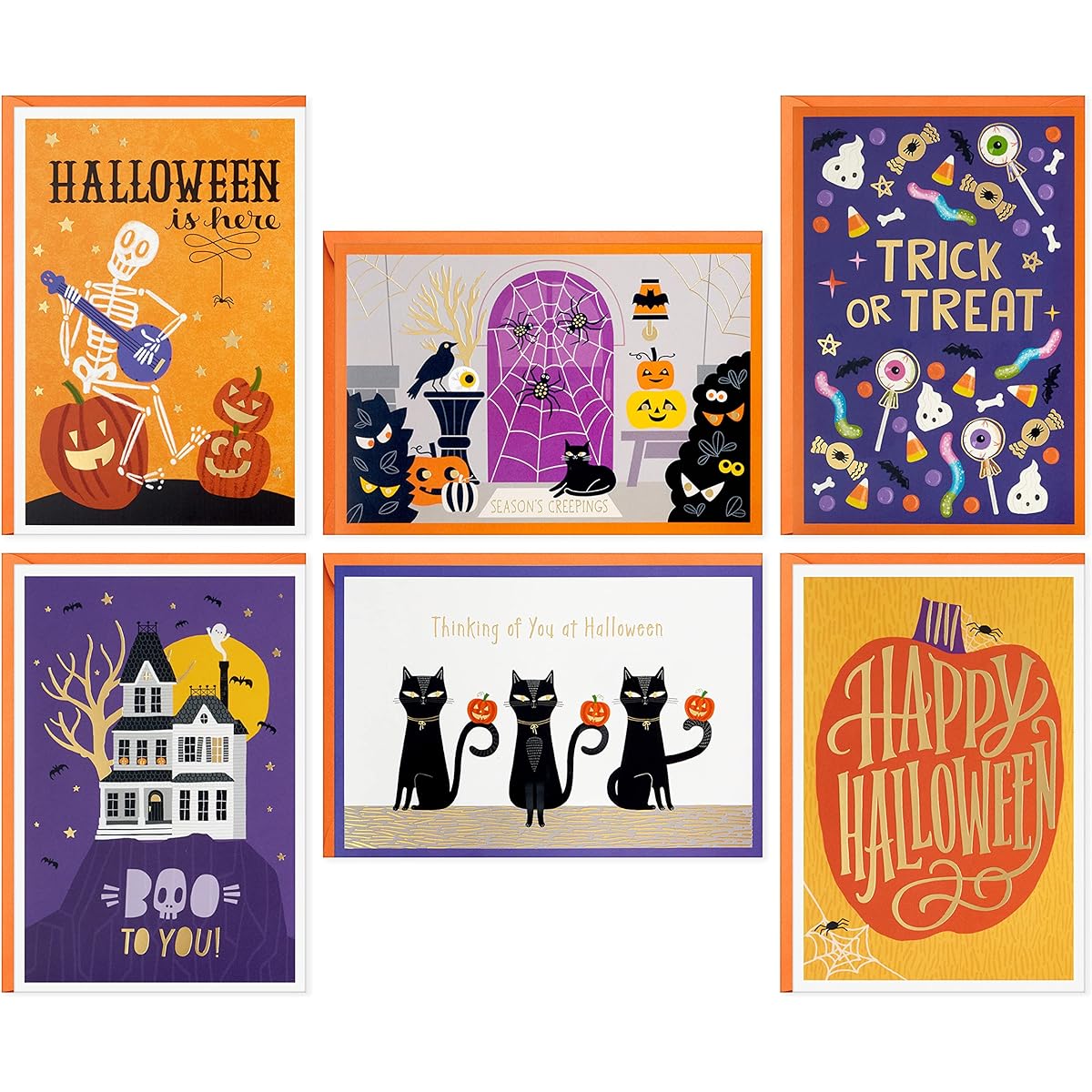 Hallmark Halloween Card Assortment Boo to You (36 cards with envelopes)